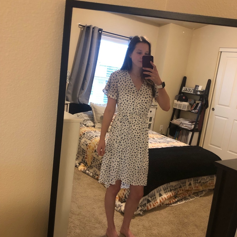 Floral printed high low dress